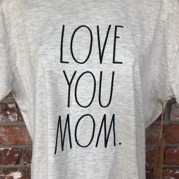 Rae Dunn "love you mom" short sleeve t-shirt sz M - Picture 2 of 7